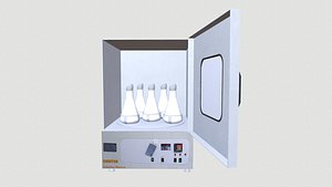 Incu-Shaker With Non-Slip Rubber Flat Mat Platform 3D model