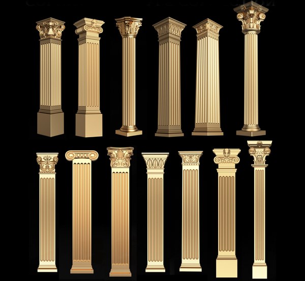 3d model of column capital