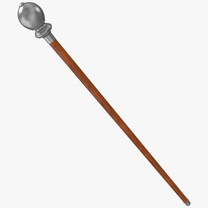 3D Walking Cane with Decorative Knob