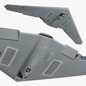Lockheed Martin RQ170 Sentinel Camo UAV Rigged for Cinema 4D 3D model