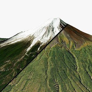 3D model Mount Fuji Japan Highly detailed