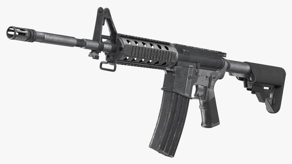 modelo 3d Rifle de asalto con sistema de rieles - TurboSquid 2211415