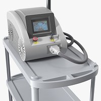 F-Beauty Tattoo Removal Laser Grey on Medical Cart