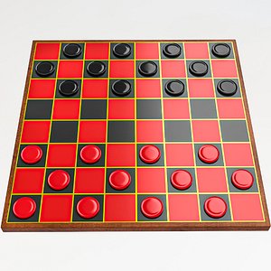 Checkers 3D model