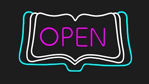 Open Book Neon Sign 3D model