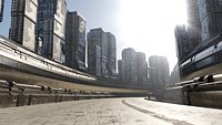Cyberpunk circle city