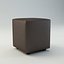 Cube Ottoman Pouf Upholstered Footstool Small Seat Stool