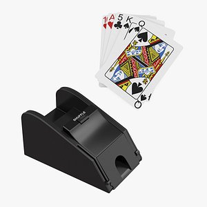 3D card shuffler playing model