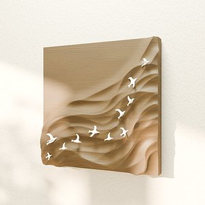 Parametric Bird 3D Wall Art Decorations 3D model