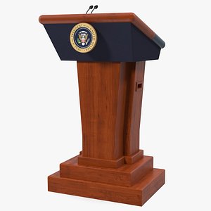 speech stand united states 3D model