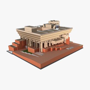 Boston City Hall Plaza 3d Model