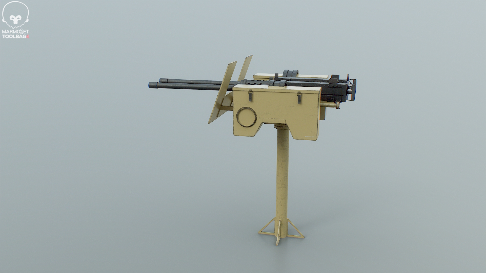 3D Anti-Aircraft Twin Machine Gun Turret PBR Yellow https://p.turbosquid.com/ts-thumb/6o/PD2ET1/7U/mg_yellow_turn__/png/1787756959/1920x1080/turn_fit_q99/38d526179e2ef55156d7f1a1fbd5050c1b2f7017/mg_yellow_turn__-1.jpg