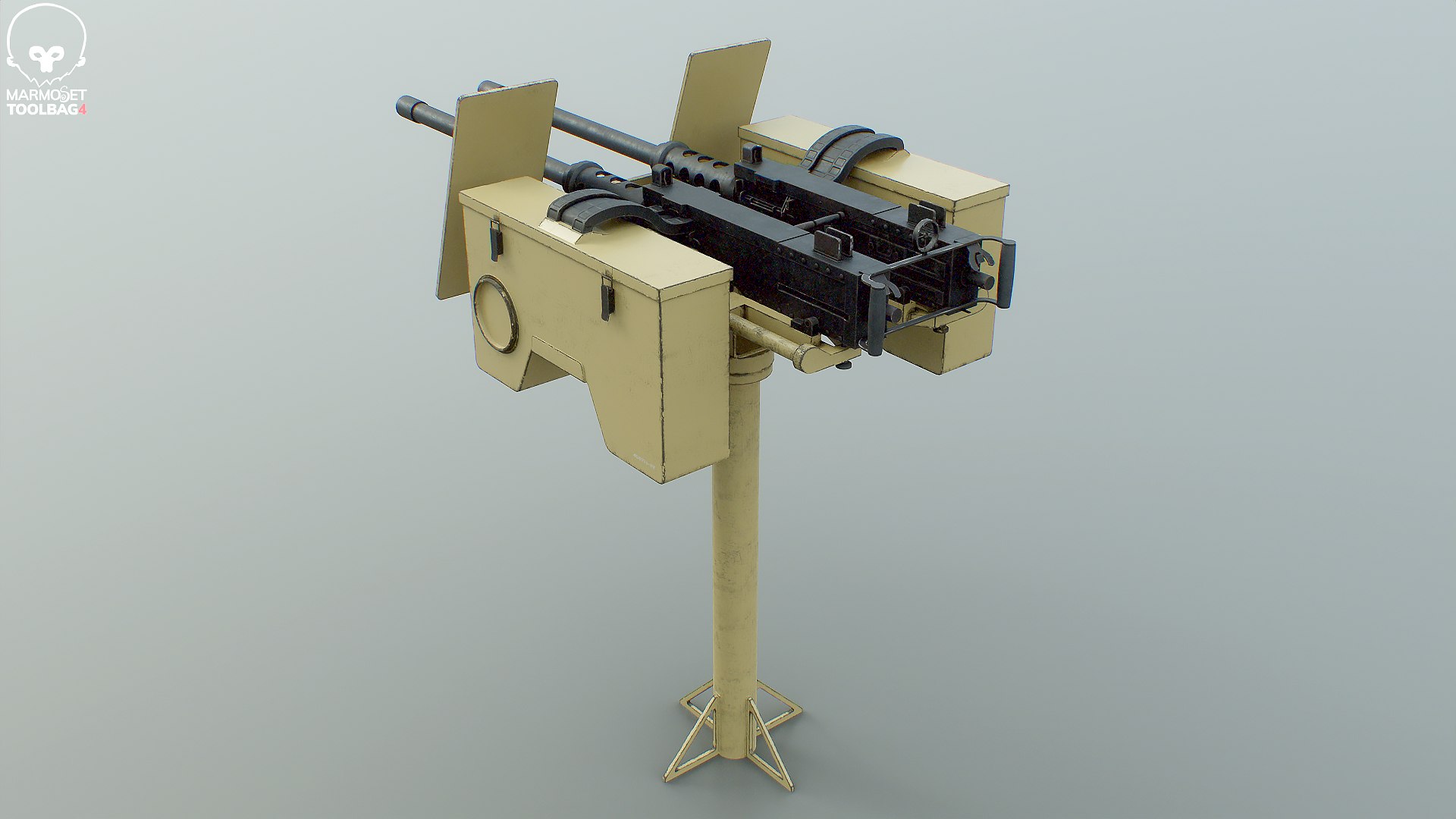 3D Anti-Aircraft Twin Machine Gun Turret PBR Yellow https://p.turbosquid.com/ts-thumb/6o/PD2ET1/Ei/mg_yellow_toolbag__002/png/1787757162/1920x1080/fit_q87/2fc7eb5a49bb609c94cd92d0e898d3f72c283561/mg_yellow_toolbag__002.jpg