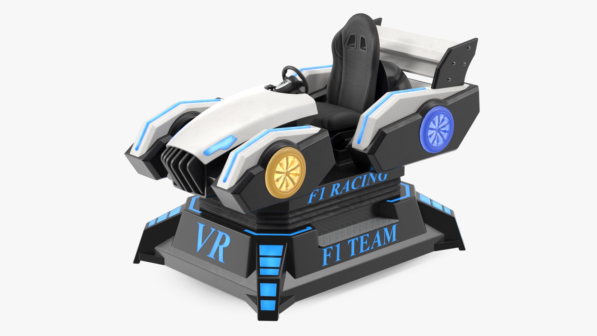Virtual Reality Racing Game On Rigged 3D model preview