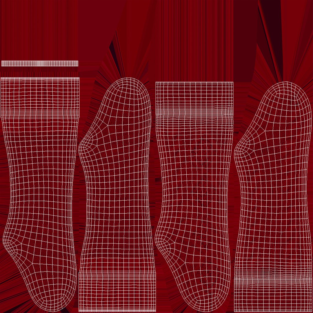 Knitted Christmas Stocking In Red 3D - TurboSquid 2198714