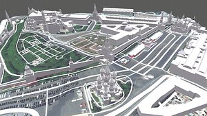 3D model Cityscape Moscow Kremlin