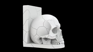 Skull Bookend 3D Print Model 3D