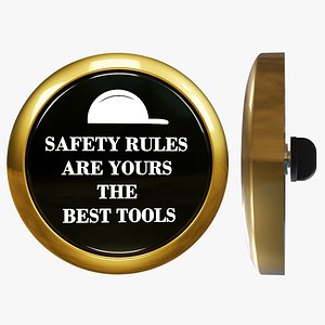 Safety Awareness Pin Button
