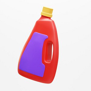 liquid detergent bottle 3D