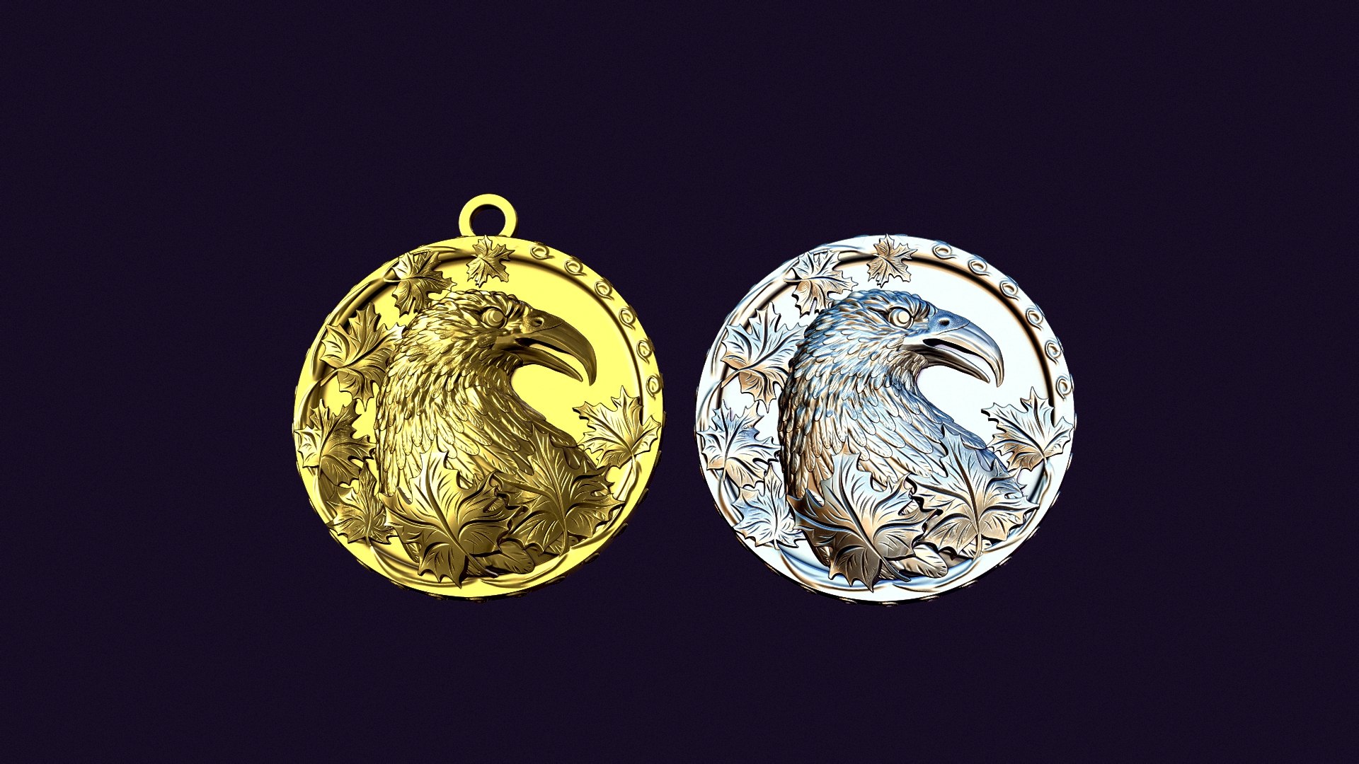 3D CROW MEDALLION model https://p.turbosquid.com/ts-thumb/6o/fRbug1/HO/1920_1080_render/jpg/1676400274/1920x1080/fit_q87/4b899bf156a42b0b341ab73a73797accd97c67f9/1920_1080_render.jpg