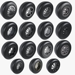 Rim And Tire Collection 3D model