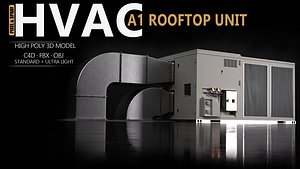 A1 Rooftop HVAC Unit - High Poly 3D Model 3D