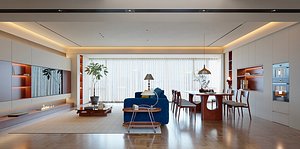 modern living room 3D model