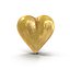 Coeur de bonbons au chocolat en feuille d'or