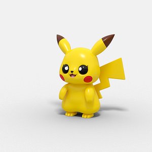 3D pikachu character model