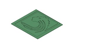 Lion Wave Mold 3D Printable Laser Cut Ready Vector Art model