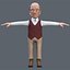 Cartoon Old man GrandPa with Rig