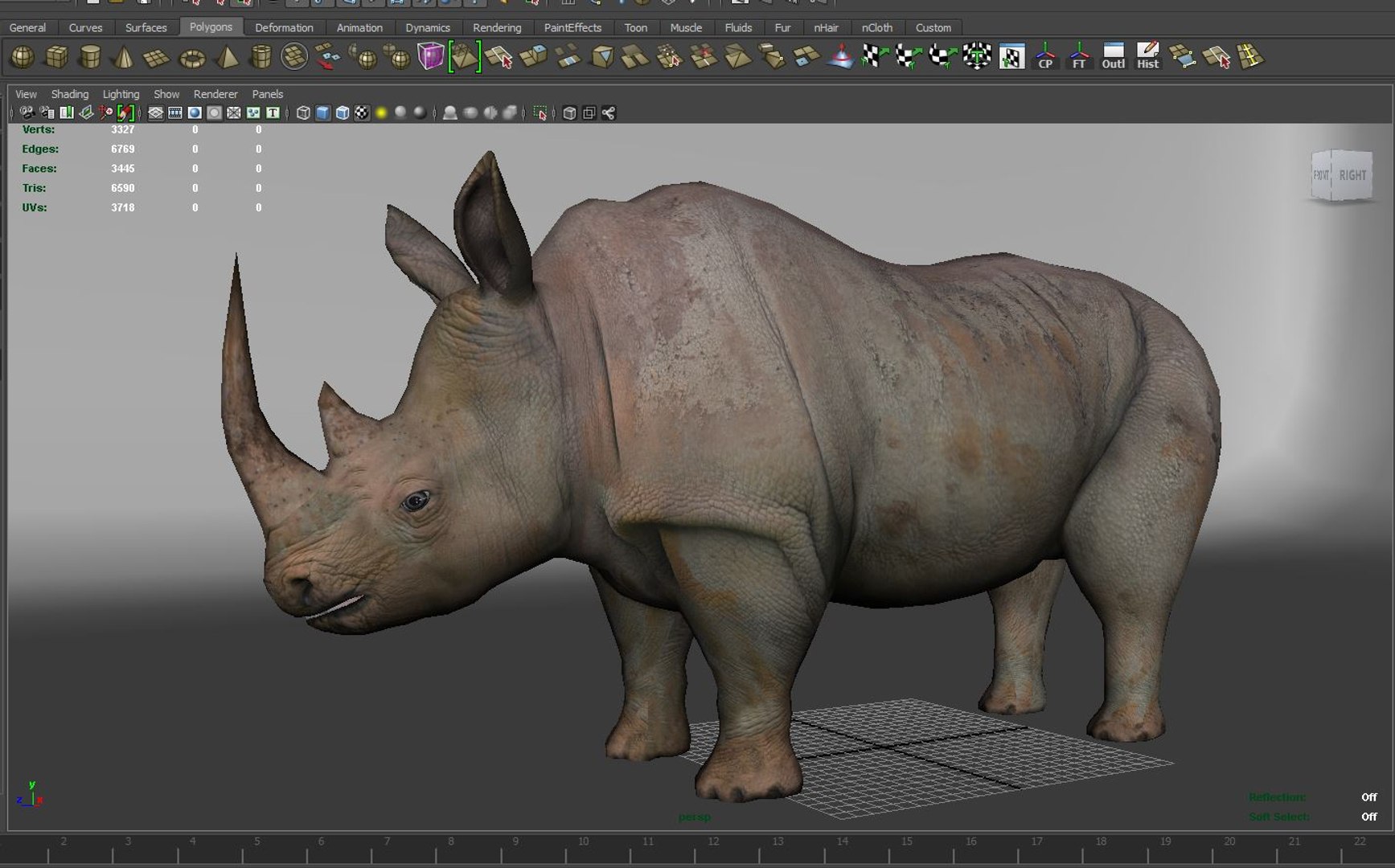 3D Model Realistic Rhino - TurboSquid 1262401