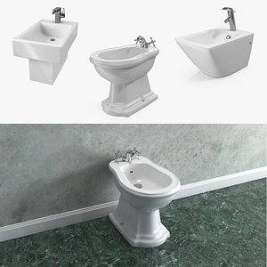 bathroom bidets 3D model