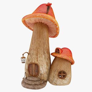 Cartoon Mushroom House 02