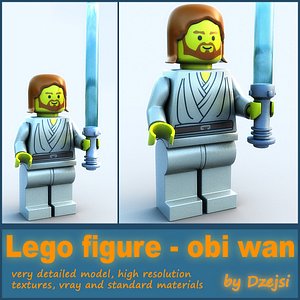 lego character - obi wan 3d model