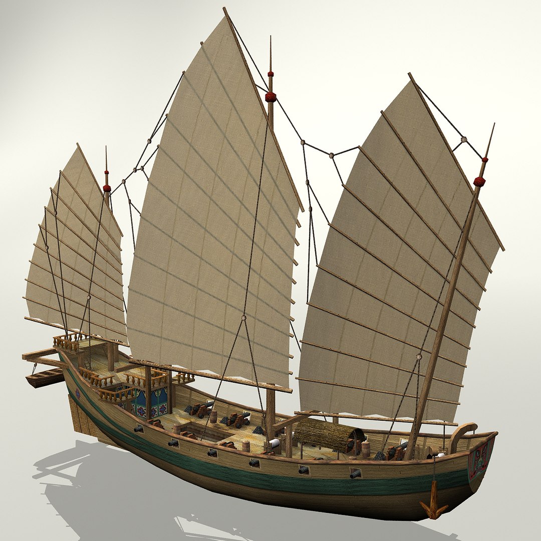 3d Model Chinese Pirate Junk Sailboat