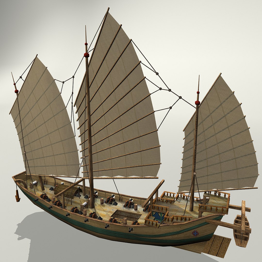 3d Model Chinese Pirate Junk Sailboat