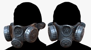 3D Gas mask respirator scifi futuristic 3D model
