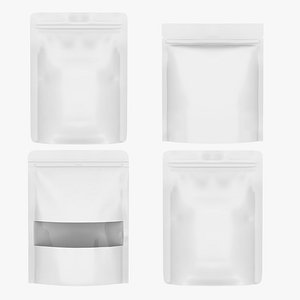 3D Stand-Up Zip Pouch 3D Model