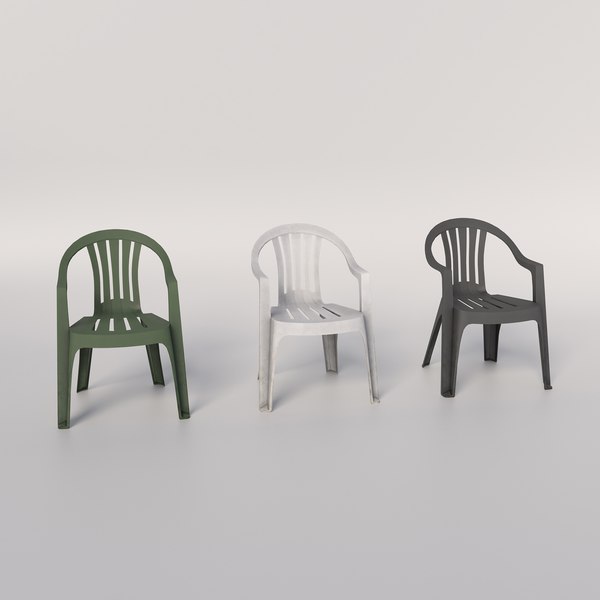 3D модель Plastic Chair 3dsMax FBX and Textures - TurboSquid 2102106
