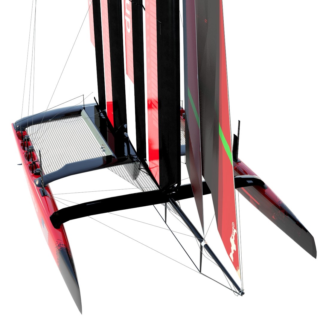 America Catamaran Dynawing Ac72 3d Max