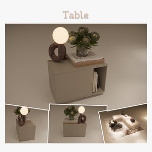 3D Bed Side Table model