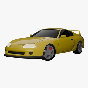 Stylized Lowpoly Toyota Supra MK4 - Game Ready 3D model