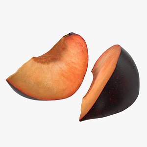 3d model sliced plum modeled