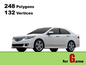 honda accord lowpoly