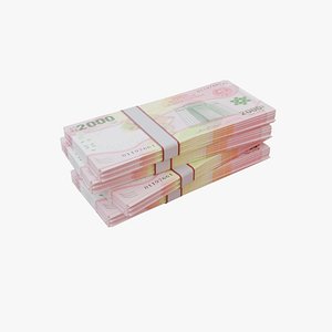 2000 Central African CFA Franc XAF 3D model