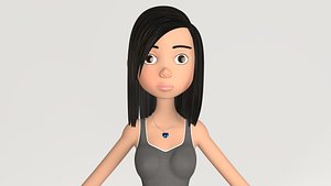 Skye Cute Girl 3D model
