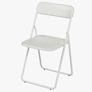 Vihals folding chair white 3D model