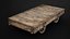 Wooden Platform Trolley Table with Fabric - 4K PBR Game Ready