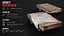 Wooden Platform Trolley Table with Fabric - 4K PBR Game Ready